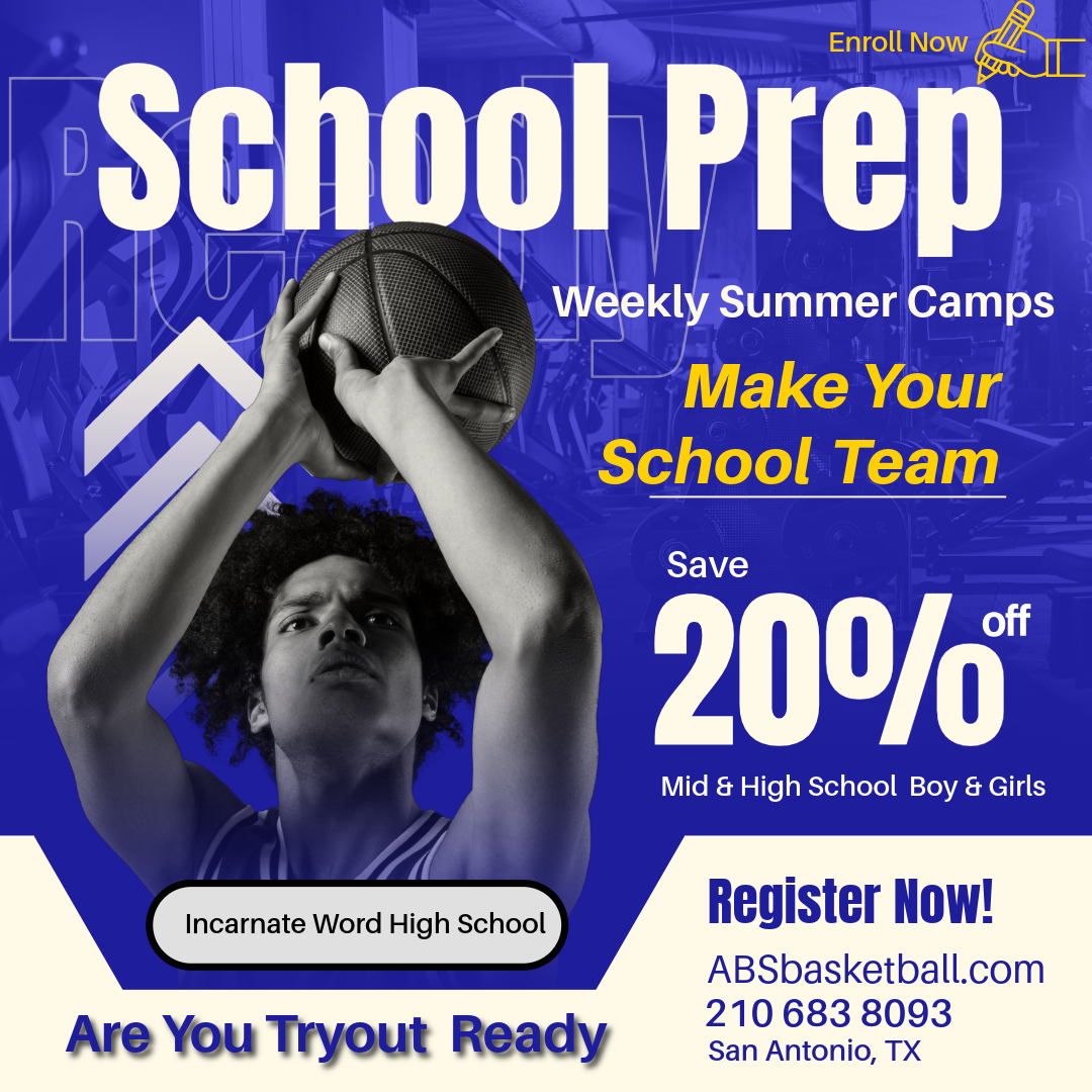 ABS Basketball School Prep Tryouts — weekly summer camps at Incarnate Word High School, San Antonio, TX